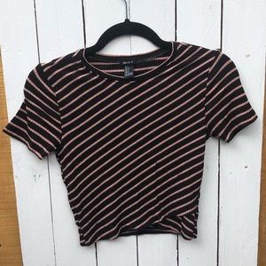 FOREVER 21 - crop top - black/pink - size small